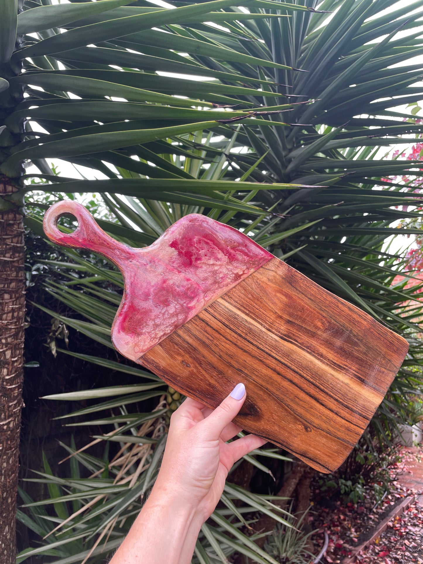 Serving Board Set - Pink with Cheese Utensil Set