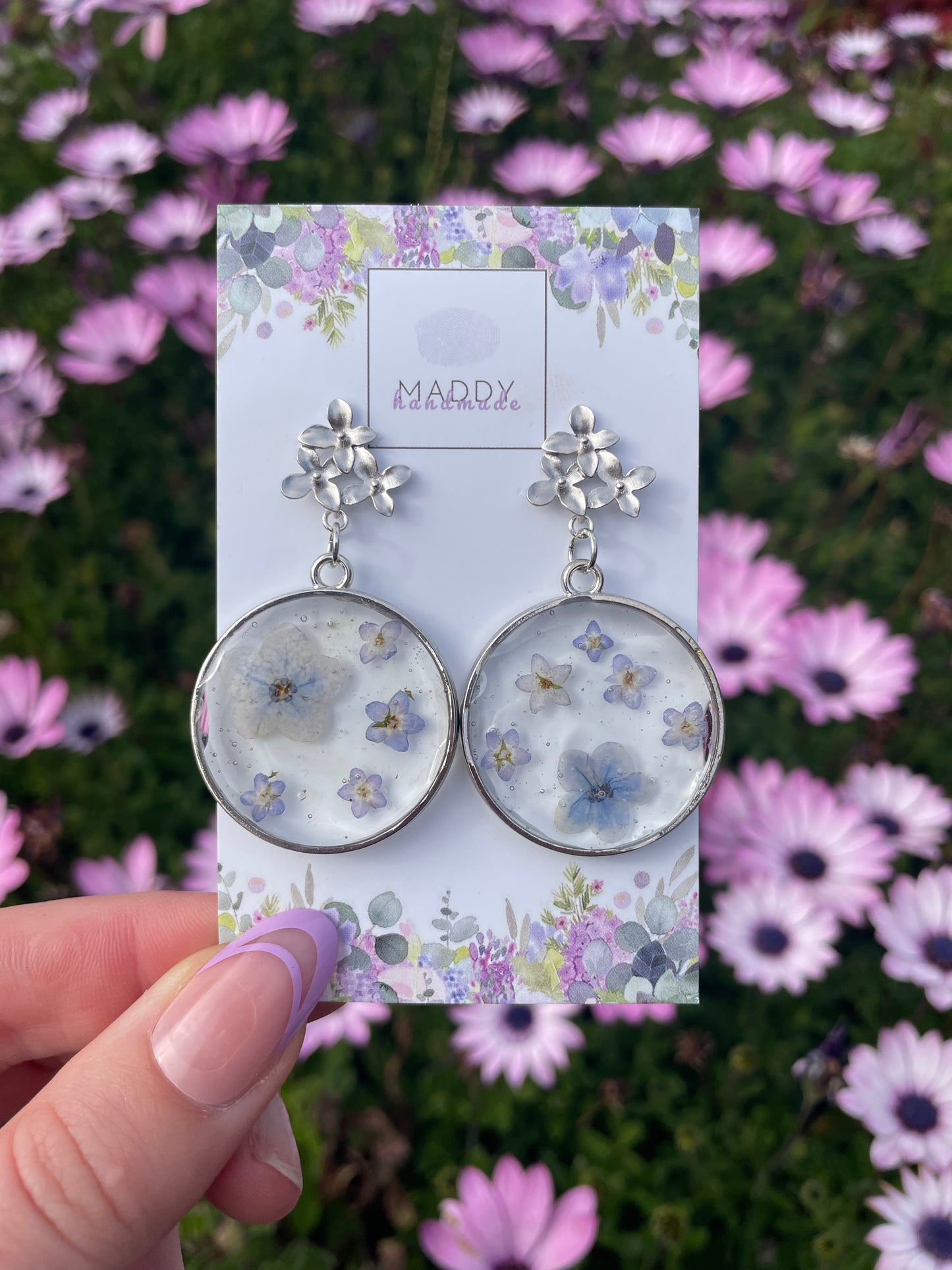 Statement Earrings - Forget Me Not