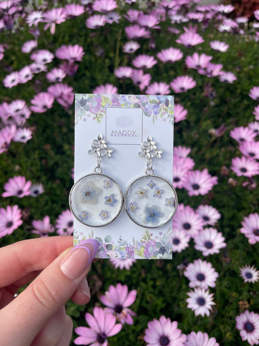 Statement Earrings - Forget Me Not