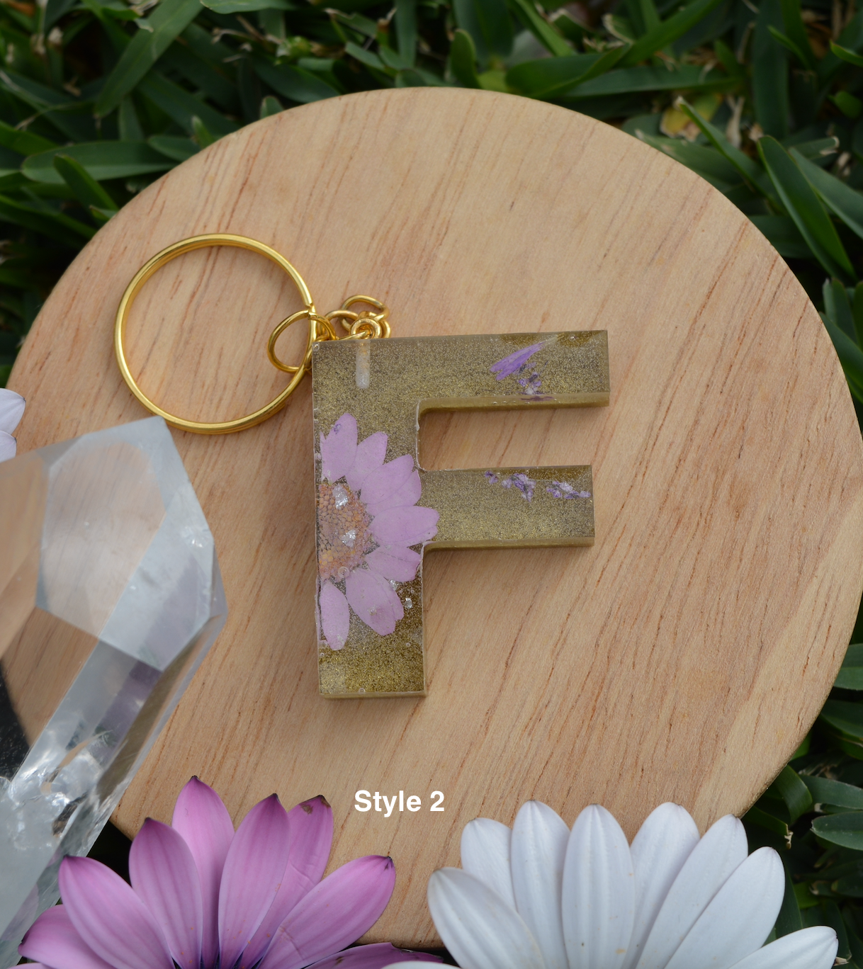 Unique Letter Keyrings - F