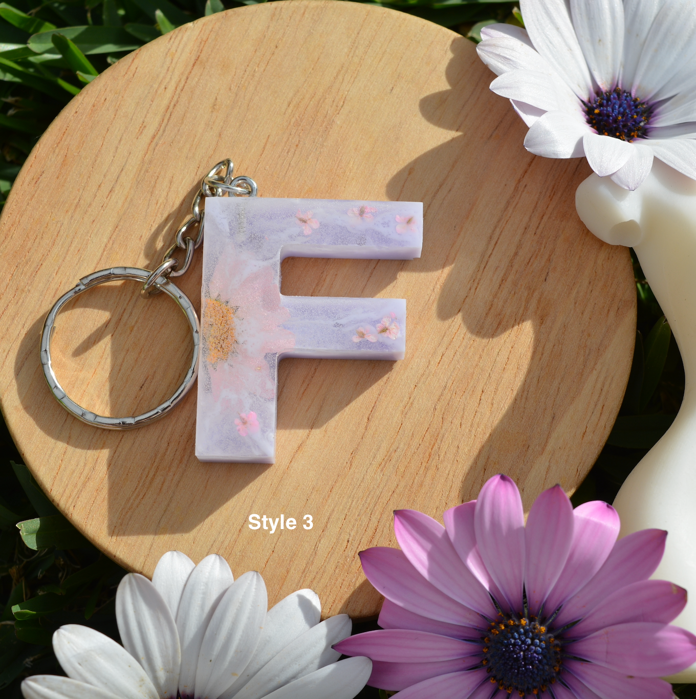 Unique Letter Keyrings - F