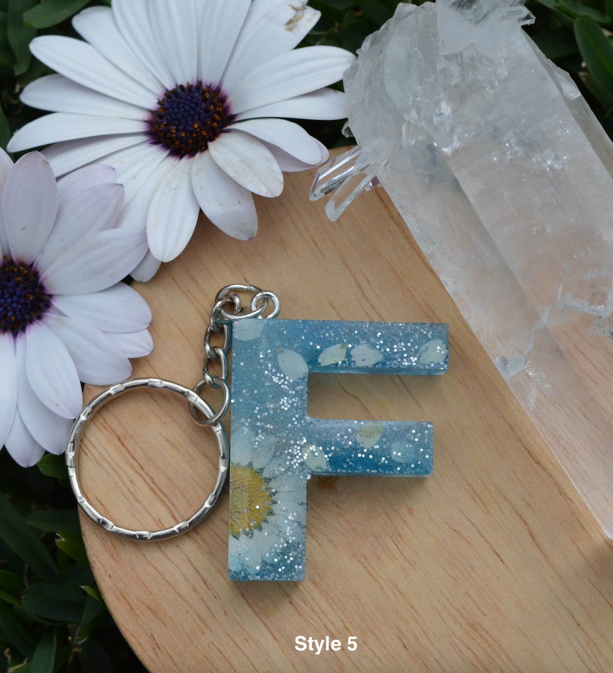 Unique Letter Keyrings - F