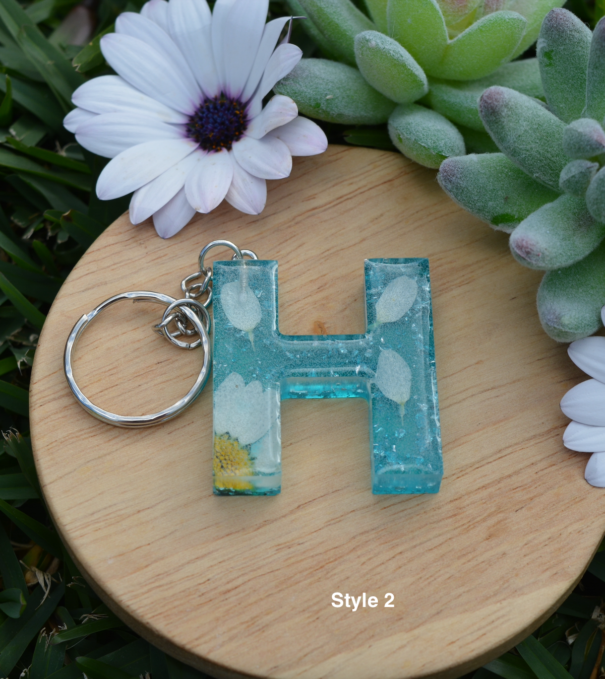 Unique Letter Keyrings - H