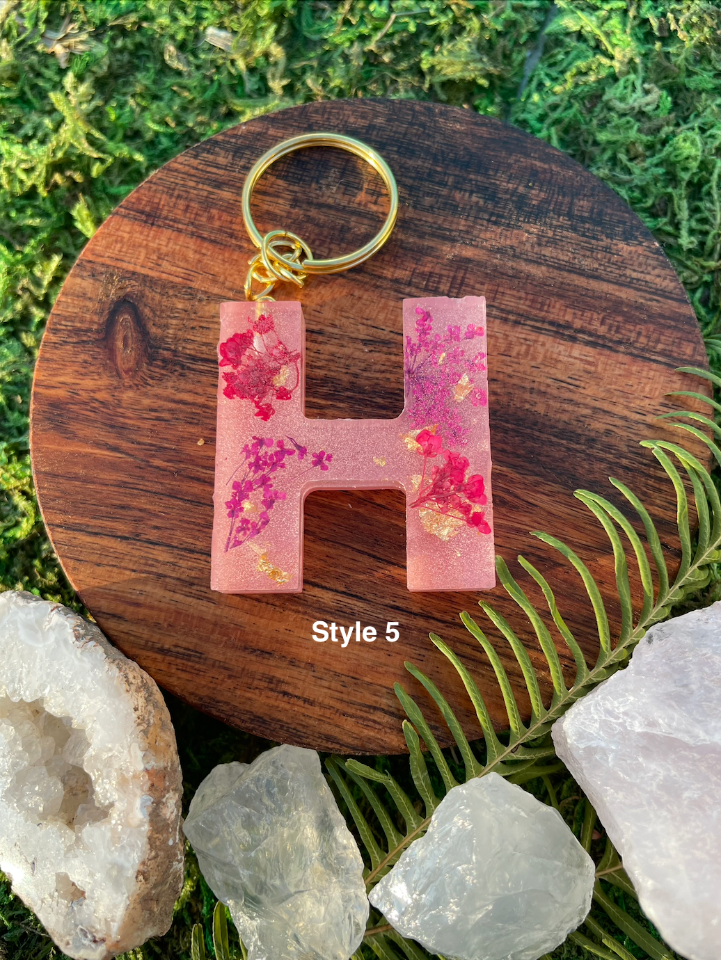 Unique Letter Keyrings - H