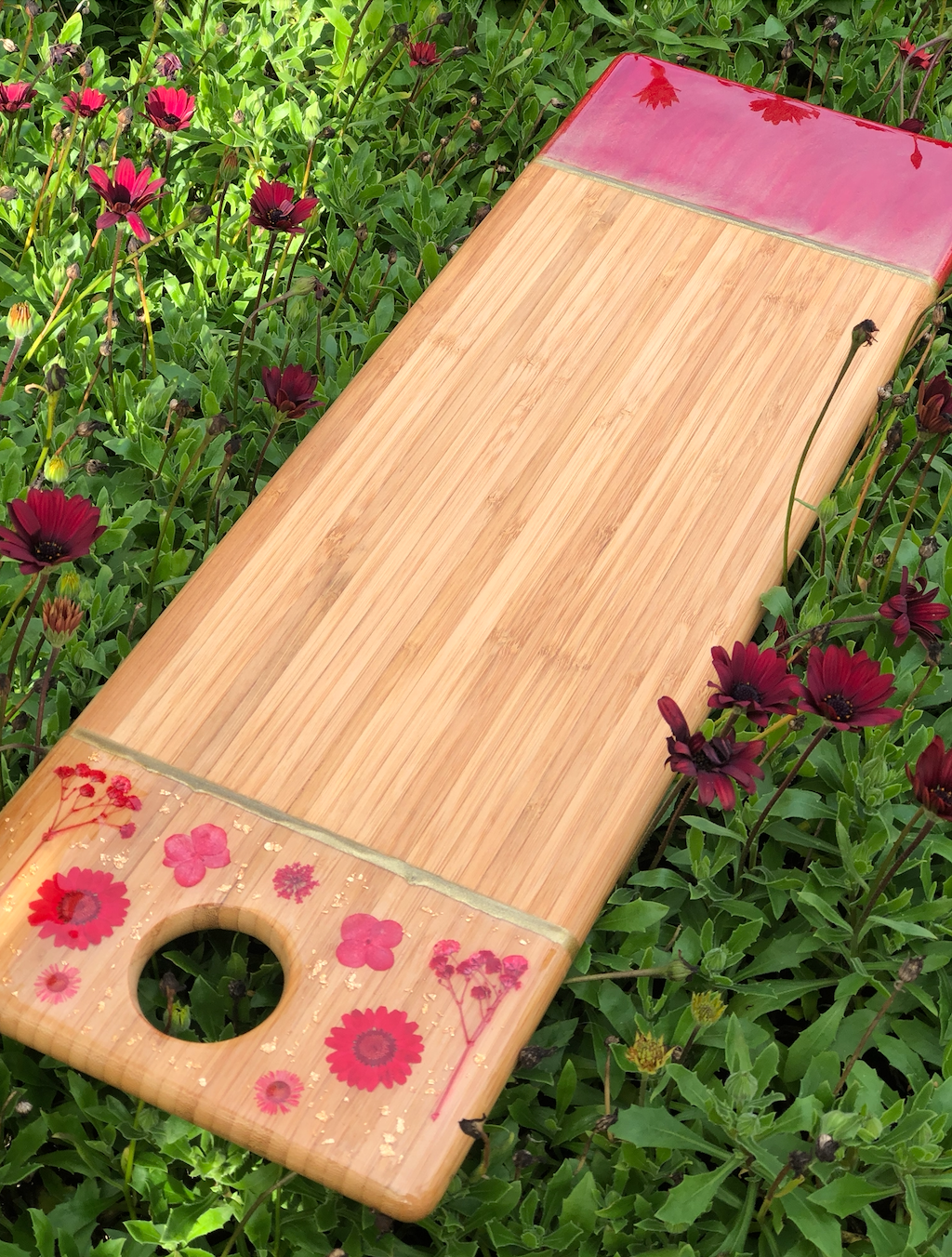 Flower Serving Board - Red