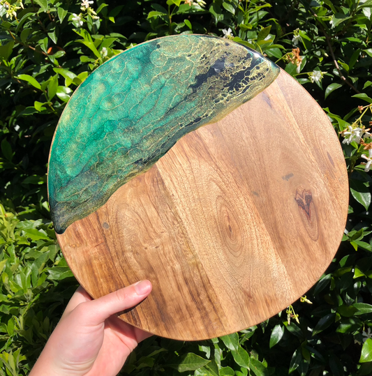 Serving Board - Green, Black, Gold