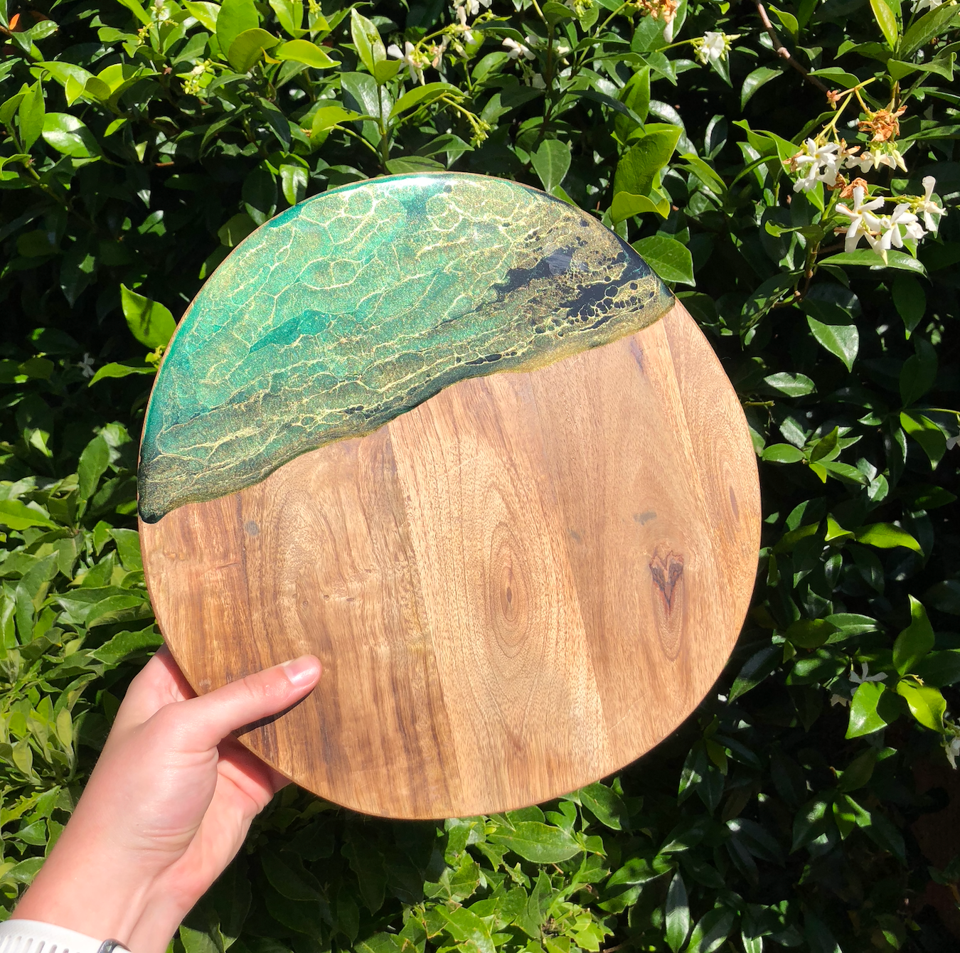 Serving Board - Green, Black, Gold